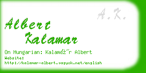 albert kalamar business card